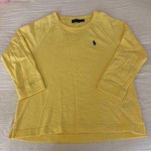 Polo cropped sleeve sweater